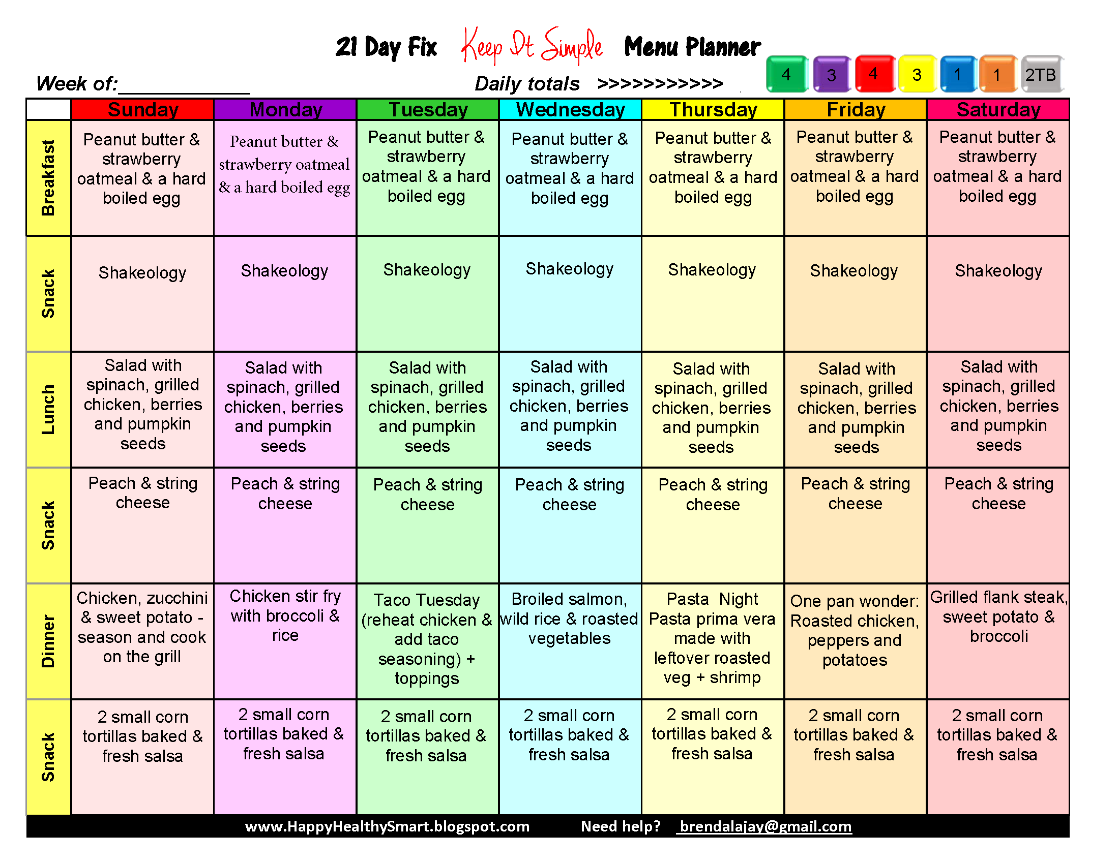 3 Steps for Successful 21 Day Fix Meal Planning